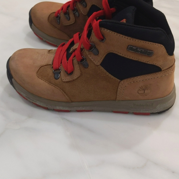 Timberland Earthkeepers Scramble Boots leather tan kids size 3 - Picture 5 of 12